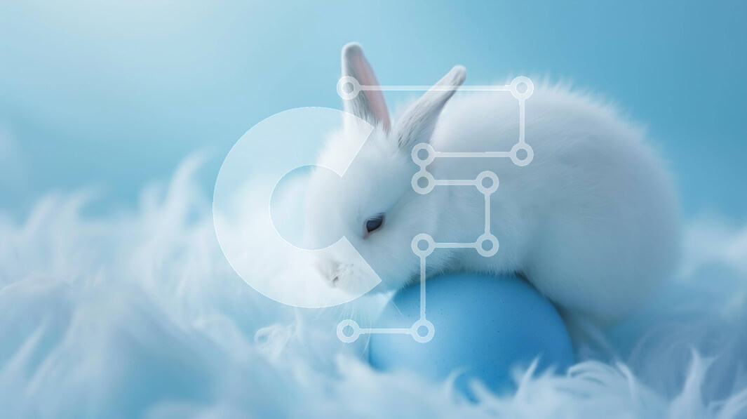 Intra Συλλεκτικό Ξύλινο Παζλ Plywood  4mm - Λευκό λαγουδάκι με μπλε αυγό Σε Ξύλινο Κουτί - Διαστάσεις: 10x10 cm – 25 κομμάτια