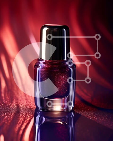 Intra Συλλεκτικό Ξύλινο Παζλ Plywood  4mm - Κομψό και μοντέρνο κόκκινο μπουκάλι βερνίκι νυχιών για πολυτελή εμφάνιση Σε Ξύλινο Κουτί - Διαστάσεις Puzzle: 10x10 cm – 25 κομμάτια