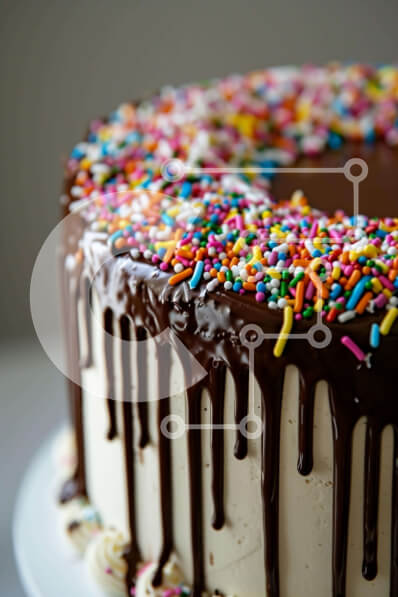 Σετ των 2 Intra Συλλεκτικό Ξύλινο Παζλ Plywood  4mm - Πολύχρωμο κέικ σοκολάτας με πασπάλισμα και γλάσο Σε Ξύλινο Κουτί - Διαστάσεις: 10x10 cm – 25 κομμάτια