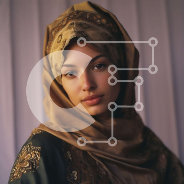 Intra Συλλεκτικό Ξύλινο Παζλ Plywood  4mm - Πορτρέτο μιας νεαρής γυναίκας με κομψή ενδυμασία Σε Ξύλινο Κουτί - Διαστάσεις Puzzle: 10x10 cm – 25 κομμάτια