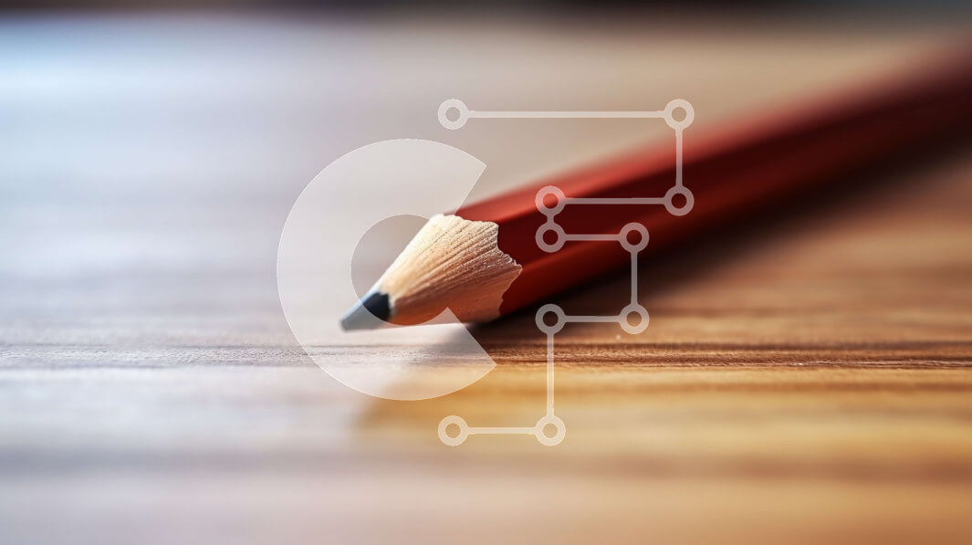 Intra Συλλεκτικό Ξύλινο Παζλ Plywood  4mm - Κοντινό πλάνο κόκκινου μολυβιού σε ξύλινο τραπέζι Σε Ξύλινο Κουτί - Διαστάσεις: 10x10 cm – 25 κομμάτια