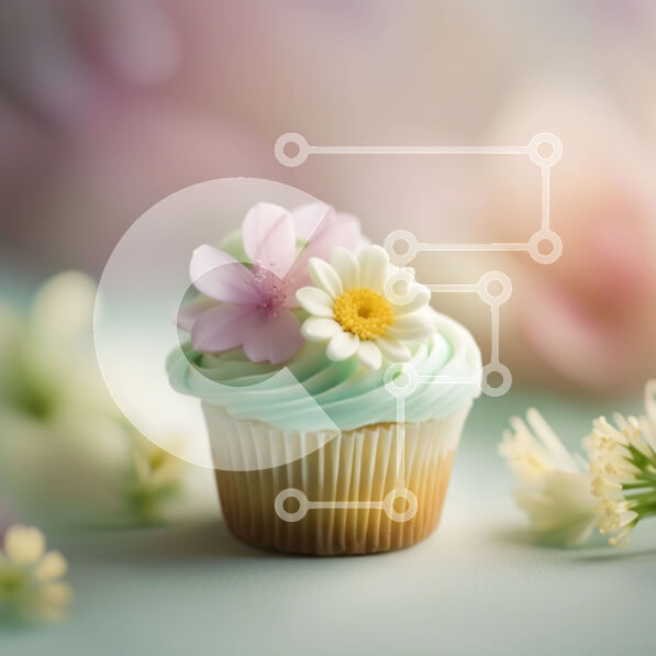 Σετ των 2 Intra Συλλεκτικό Ξύλινο Παζλ Plywood  4mm - Λαχταριστό Cupcake με White Frosting και Green Sprinkles Σε Ξύλινο Κουτί - Διαστάσεις: 10x10 cm – 25 κομμάτια