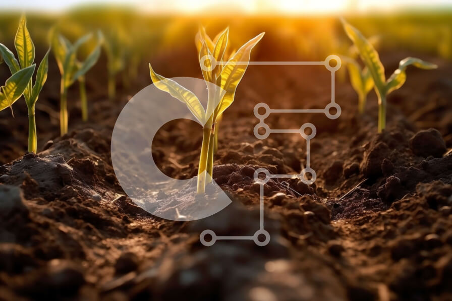 Intra Συλλεκτικό Ξύλινο Παζλ Plywood  4mm - Όμορφη εικόνα νεαρών φυτών που αναπτύσσονται στο έδαφος Σε Ξύλινο Κουτί - Διαστάσεις: 10x10 cm – 25 κομμάτια