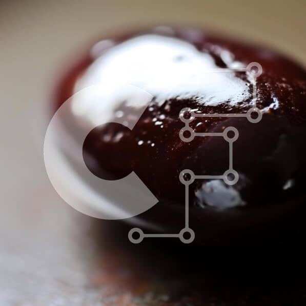 Σετ των 2 Intra Συλλεκτικό Ξύλινο Παζλ Plywood  4mm - Φρούτα καλυμμένα με σοκολάτα σε λεία επιφάνεια Σε Ξύλινο Κουτί - Διαστάσεις: 10x10 cm – 25 κομμάτια