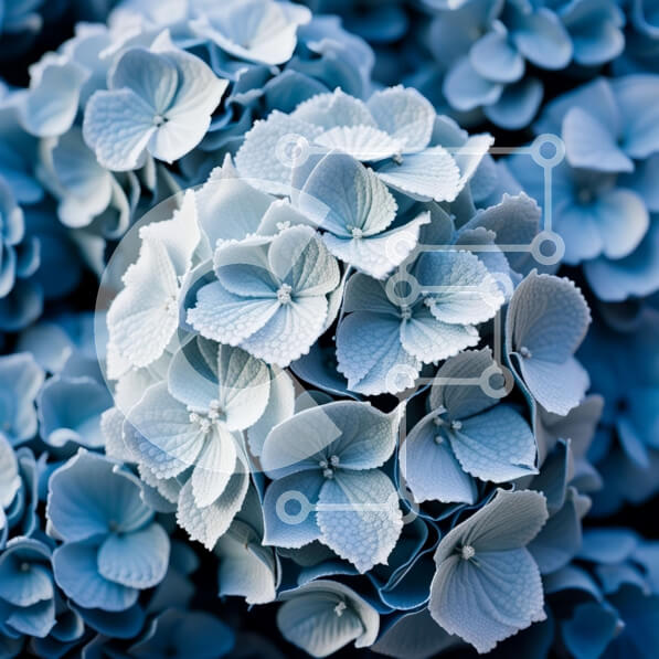 Intra Συλλεκτικό Ξύλινο Παζλ Plywood  4mm - Όμορφη κοντινή λήψη ενός μπλε λουλουδιού ορτανσίας Σε Ξύλινο Κουτί - Διαστάσεις: 10x10 cm – 25 κομμάτια