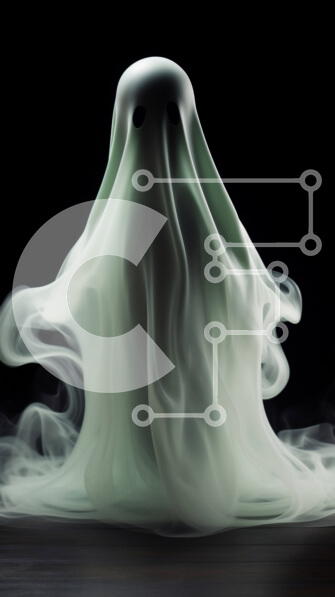 Intra Συλλεκτικό Ξύλινο Παζλ Plywood  4mm - Διακοσμητικό αντικείμενο σε σχήμα φαντάσματος που επιπλέει στον αέρα Σε Ξύλινο Κουτί - Διαστάσεις Puzzle: 10x10 cm – 25 κομμάτια