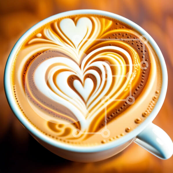 Σετ των 2 Intra Συλλεκτικό Ξύλινο Παζλ Plywood  4mm - Απολαυστικός καφές με σχέδιο σοκολάτας καρδιάς Σε Ξύλινο Κουτί - Διαστάσεις: 10x10 cm – 25 κομμάτια