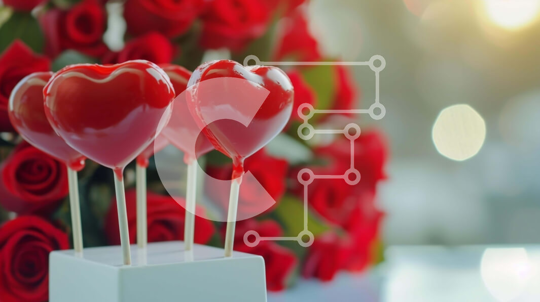 Intra Συλλεκτικό Ξύλινο Παζλ Plywood  4mm - Γλειφιτζούρια για την ημέρα του Αγίου Βαλεντίνου με κόκκινα τριαντάφυλλα Σε Ξύλινο Κουτί - Διαστάσεις: 10x10 cm – 25 κομμάτια