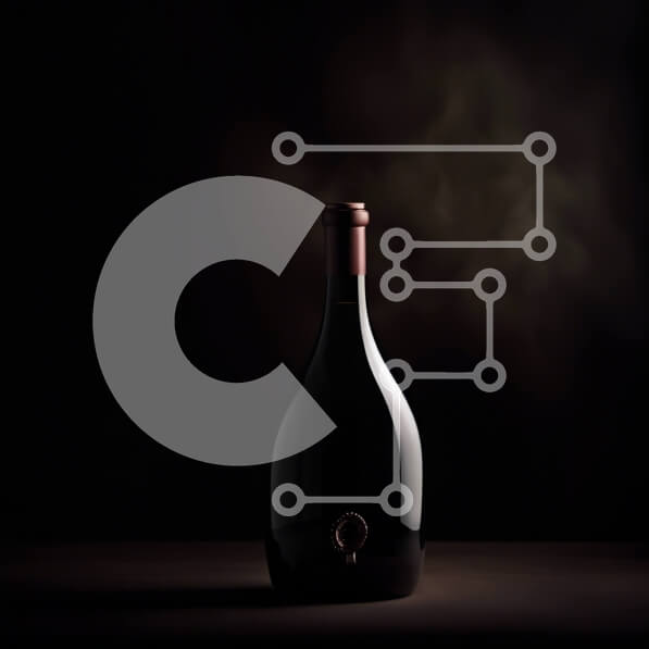 Σετ των 2 Intra Συλλεκτικό Ξύλινο Παζλ Plywood  4mm - Κομψή εικόνα ενός μπουκαλιού κόκκινου κρασιού σε ένα δωμάτιο με χαμηλό φωτισμό Σε Ξύλινο Κουτί - Διαστάσεις: 10x10 cm – 25 κομμάτια