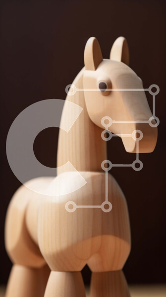 Intra Συλλεκτικό Ξύλινο Παζλ Plywood  4mm - Αξιολάτρευτο ξύλινο παιχνίδι αλόγων με όμορφες λεπτομέρειες Σε Ξύλινο Κουτί - Διαστάσεις: 10x10 cm – 25 κομμάτια