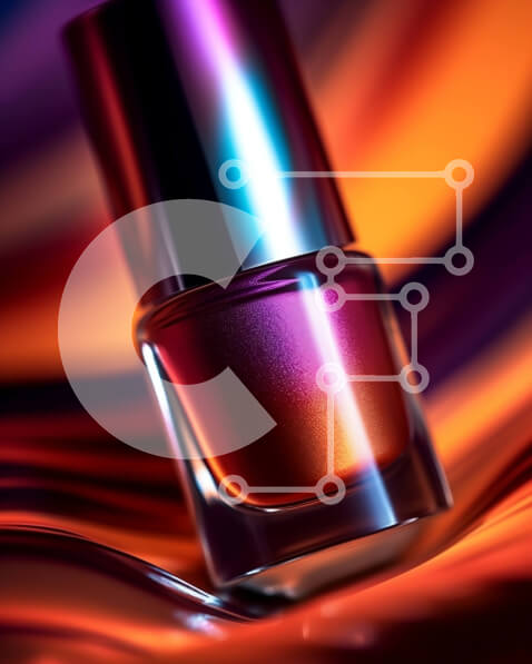 Intra Συλλεκτικό Ξύλινο Παζλ Plywood  4mm - Ζωντανό μπουκάλι βερνικιού νυχιών από κοντά Σε Ξύλινο Κουτί - Διαστάσεις Puzzle: 10x10 cm – 25 κομμάτια