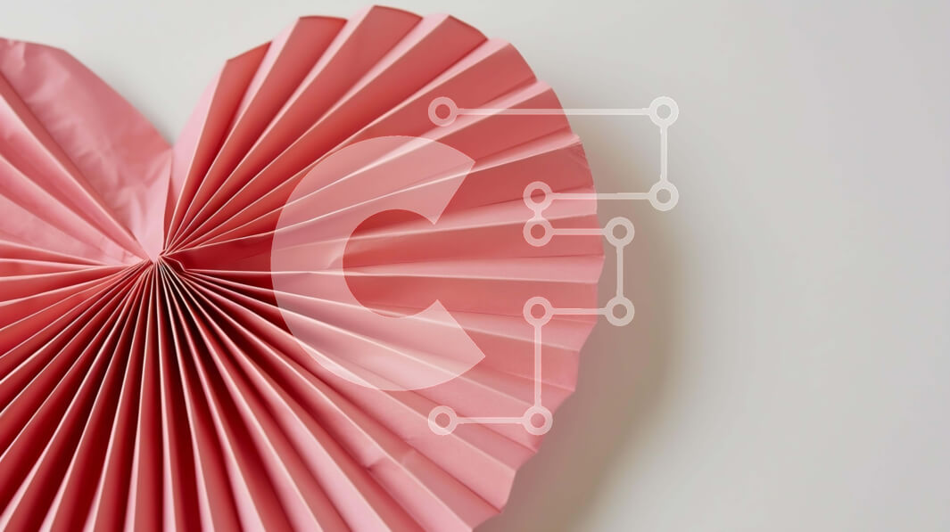 Intra Συλλεκτικό Ξύλινο Παζλ Plywood  4mm - Ροζ χαρτί Origami σε σχήμα καρδιάς σε τοίχο Σε Ξύλινο Κουτί - Διαστάσεις Puzzle: 10x10 cm – 25 κομμάτια