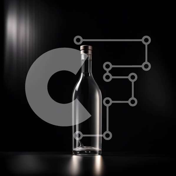 Intra Συλλεκτικό Ξύλινο Παζλ Plywood  4mm - Άδειο γυάλινο μπουκάλι με καπάκι με φελλό - Φωτογραφία Αρχείου Σε Ξύλινο Κουτί - Διαστάσεις: 10x10 cm – 25 κομμάτια