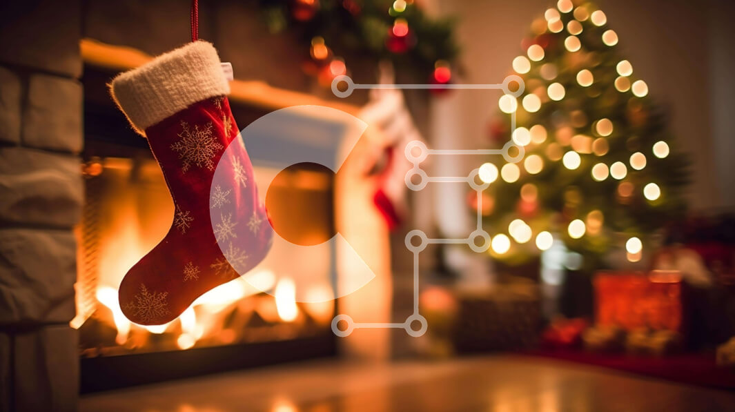 Intra Συλλεκτικό Ξύλινο Παζλ Plywood  4mm - Εορταστικό ντεκόρ μανδύα τζακιού για τις γιορτές Σε Ξύλινο Κουτί - Διαστάσεις: 10x10 cm – 25 κομμάτια