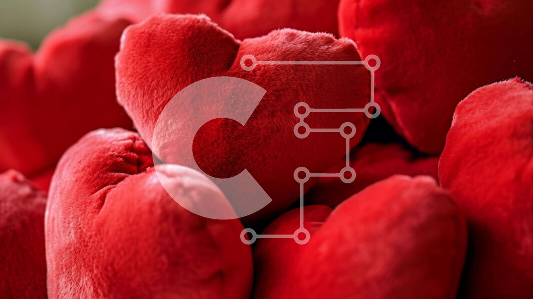 Intra Συλλεκτικό Ξύλινο Παζλ Plywood  4mm - Μαξιλάρια για την ημέρα του Αγίου Βαλεντίνου σε σχήμα καρδιάς Σε Ξύλινο Κουτί - Διαστάσεις Puzzle: 10x10 cm – 25 κομμάτια