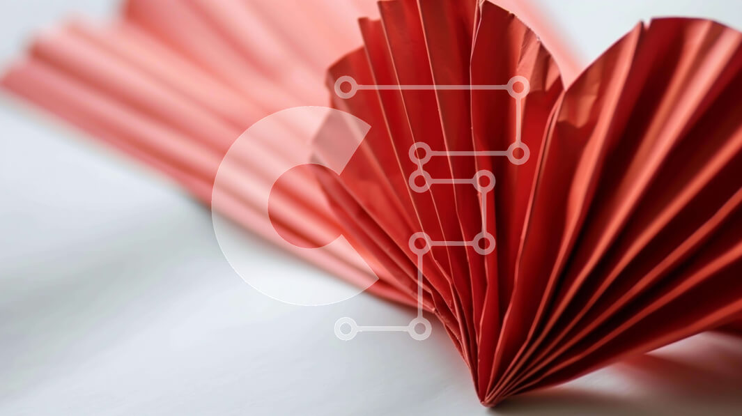 Intra Συλλεκτικό Ξύλινο Παζλ Plywood  4mm - Χαρτί Origami σε σχήμα καρδιάς σε λευκή επιφάνεια Σε Ξύλινο Κουτί - Διαστάσεις Puzzle: 10x10 cm – 25 κομμάτια