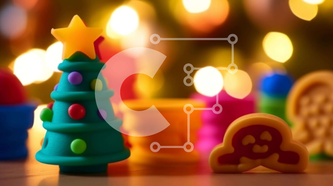 Intra Συλλεκτικό Ξύλινο Παζλ Plywood  4mm - Πολύχρωμα χριστουγεννιάτικα παιχνίδια και διακοσμήσεις Σε Ξύλινο Κουτί - Διαστάσεις: 10x10 cm – 25 κομμάτια