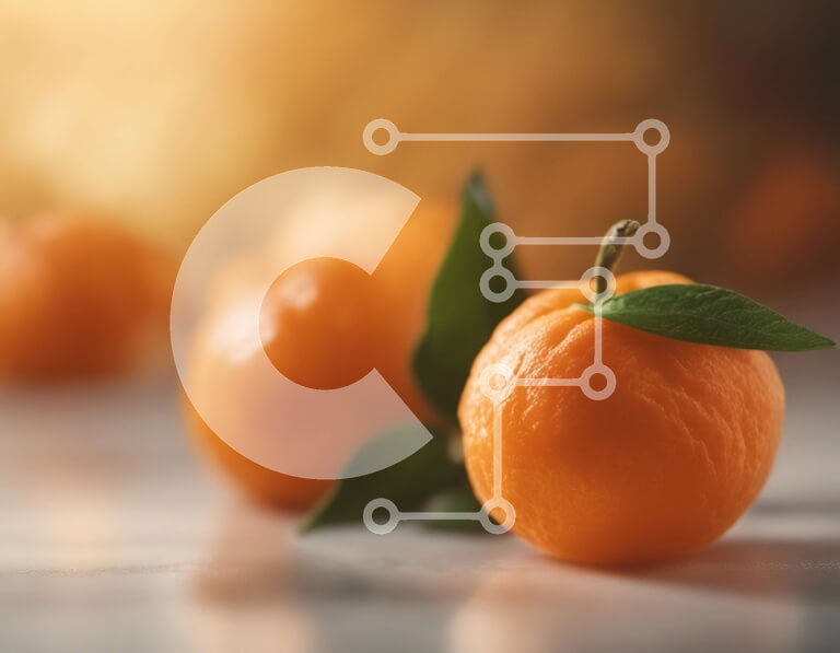 Σετ των 2 Intra Συλλεκτικό Ξύλινο Παζλ Plywood  4mm - Φρέσκα και ώριμα πορτοκάλια σε ένα τραπέζι Σε Ξύλινο Κουτί - Διαστάσεις: 10x10 cm – 25 κομμάτια