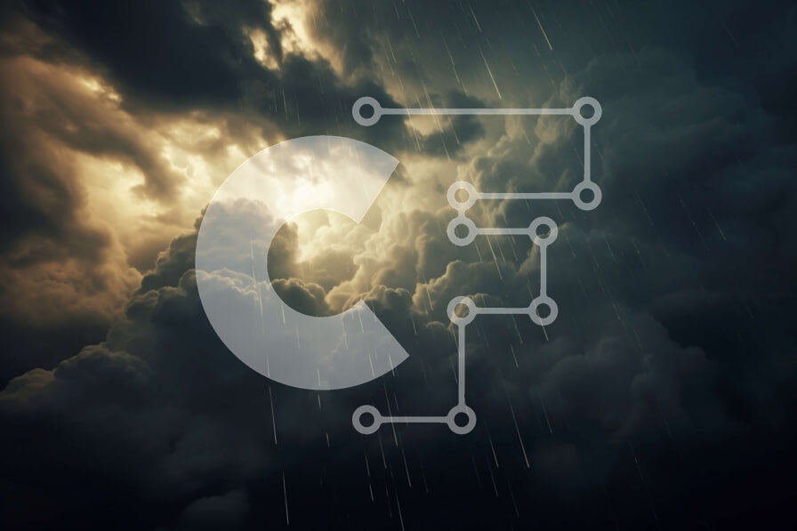 Intra Συλλεκτικό Ξύλινο Παζλ Plywood  4mm - Ισχυρός θυελλώδης ουρανός με βροχοπτώσεις Σε Ξύλινο Κουτί - Διαστάσεις Puzzle: 10x10 cm – 25 κομμάτια