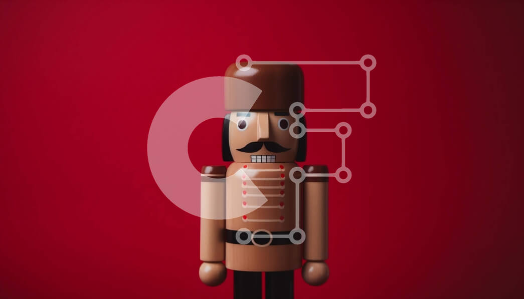 Intra Συλλεκτικό Ξύλινο Παζλ Plywood  4mm - Ξύλινη φιγούρα καρυοθραύστη σε πορτοκαλί φόντο Σε Ξύλινο Κουτί - Διαστάσεις: 10x10 cm – 25 κομμάτια