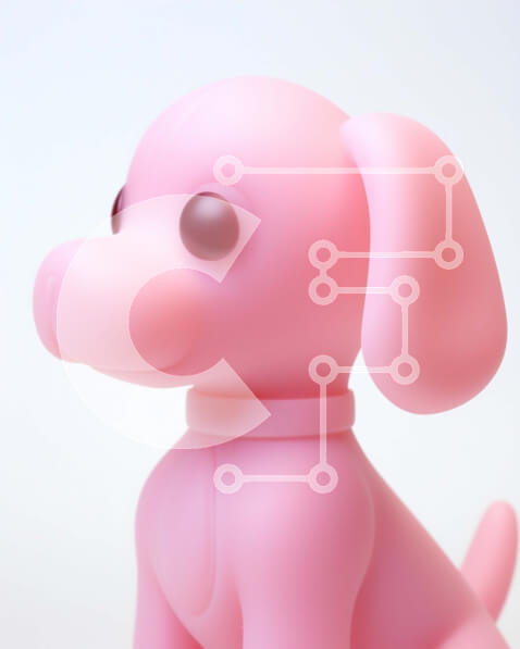 Intra Συλλεκτικό Ξύλινο Παζλ Plywood  4mm - Pink Toy Dog σε καλή κατάσταση Σε Ξύλινο Κουτί - Διαστάσεις: 10x10 cm – 25 κομμάτια