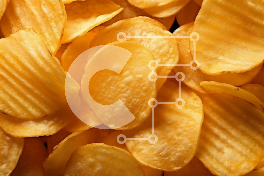 Σετ των 2 Intra Συλλεκτικό Ξύλινο Παζλ Plywood  4mm - Τραγανό και νόστιμο σωρό από πατατάκια φωτογραφία Σε Ξύλινο Κουτί - Διαστάσεις: 10x10 cm – 25 κομμάτια