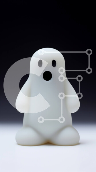 Intra Συλλεκτικό Ξύλινο Παζλ Plywood  4mm - Λευκό παιχνίδι φάντασμα σε σκούρο φόντο Σε Ξύλινο Κουτί - Διαστάσεις Puzzle: 10x10 cm – 25 κομμάτια