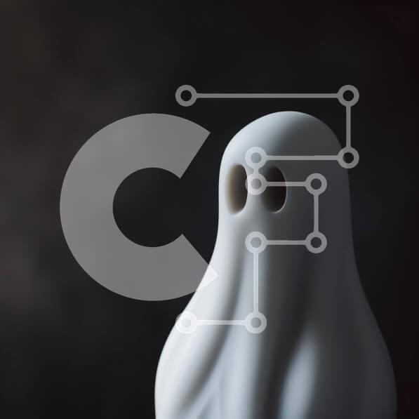 Intra Συλλεκτικό Ξύλινο Παζλ Plywood  4mm - Λευκό ειδώλιο σε σχήμα φαντάσματος που στέκεται μπροστά από σκούρο φόντο Σε Ξύλινο Κουτί - Διαστάσεις: 10x10 cm – 25 κομμάτια