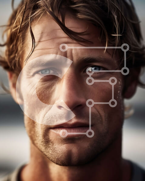 Intra Συλλεκτικό Ξύλινο Παζλ Plywood  4mm - Σοβαρός άντρας με σπαστά μαλλιά και μαύρο πουκάμισο Σε Ξύλινο Κουτί - Διαστάσεις Puzzle: 10x10 cm – 25 κομμάτια