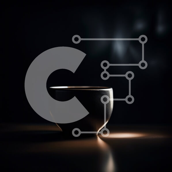 Σετ των 2 Intra Συλλεκτικό Ξύλινο Παζλ Plywood  4mm - Μινιμαλιστικό μαύρο φλιτζάνι καφέ σε ένα σκούρο ξύλινο τραπέζι Σε Ξύλινο Κουτί - Διαστάσεις: 10x10 cm – 25 κομμάτια