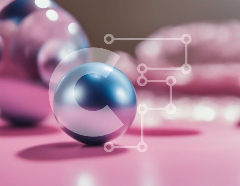 Intra Συλλεκτικό Ξύλινο Παζλ Plywood  4mm - Μπλε μάρμαρα σε ροζ επιφάνεια Σε Ξύλινο Κουτί - Διαστάσεις Puzzle: 10x10 cm – 25 κομμάτια