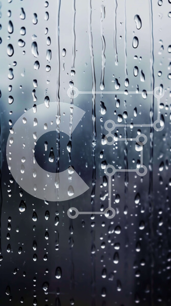 Intra Συλλεκτικό Ξύλινο Παζλ Plywood  4mm - Σταγόνες βροχής στο παράθυρο Σε Ξύλινο Κουτί - Διαστάσεις Puzzle: 10x10 cm – 25 κομμάτια