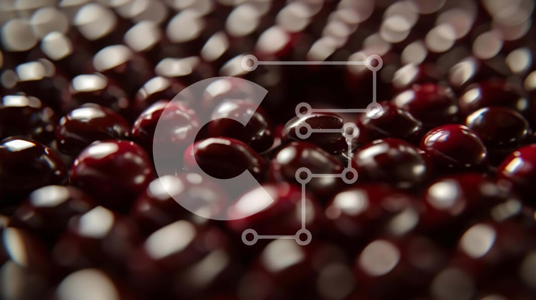 Σετ των 2 Intra Συλλεκτικό Ξύλινο Παζλ Plywood  4mm - Κοντινό πλάνο κόκκινων κράνμπερι που επιπλέουν το ένα πάνω στο άλλο Σε Ξύλινο Κουτί - Διαστάσεις: 10x10 cm – 25 κομμάτια