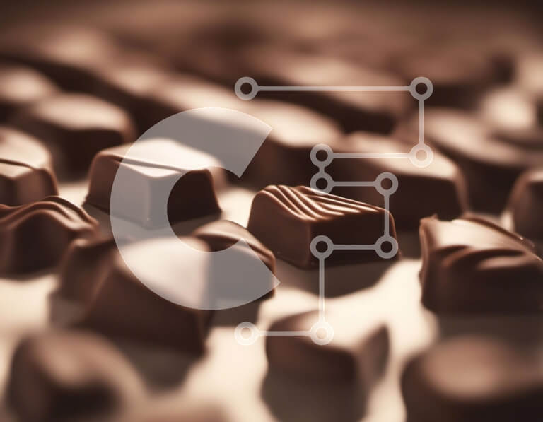 Σετ των 2 Intra Συλλεκτικό Ξύλινο Παζλ Plywood  4mm - Κοντινό πλάνο κομματιών σοκολάτας σε διάφορα σχήματα και μεγέθη Σε Ξύλινο Κουτί - Διαστάσεις: 10x10 cm – 25 κομμάτια