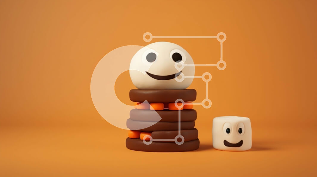 Σετ των 2 Intra Συλλεκτικό Ξύλινο Παζλ Plywood  4mm - Στοίβα από καραμέλες σοκολάτας και marshmallow με χαμογελαστά πρόσωπα Σε Ξύλινο Κουτί - Διαστάσεις: 10x10 cm – 25 κομμάτια