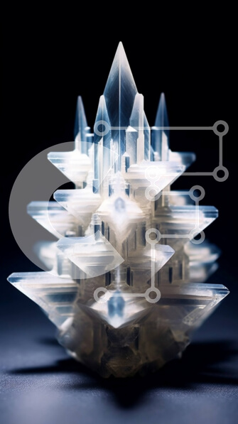 Intra Συλλεκτικό Ξύλινο Παζλ Plywood  4mm - Λεπτό και περίπλοκο λευκό κρύσταλλο φόντο νιφάδα χιονιού Σε Ξύλινο Κουτί - Διαστάσεις Puzzle: 10x10 cm – 25 κομμάτια