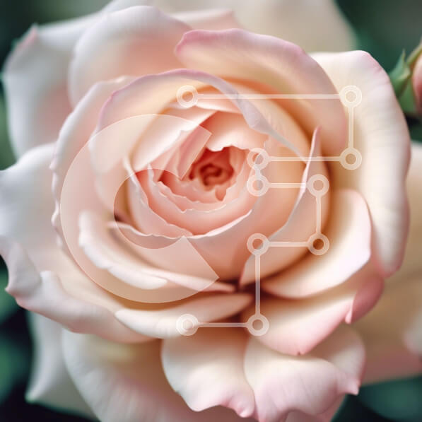 Intra Συλλεκτικό Ξύλινο Παζλ Plywood  4mm - Όμορφη κινηματογράφηση σε πρώτο πλάνο ενός λευκού τριαντάφυλλου με πράσινα φύλλα Σε Ξύλινο Κουτί - Διαστάσεις: 10x10 cm – 25 κομμάτια