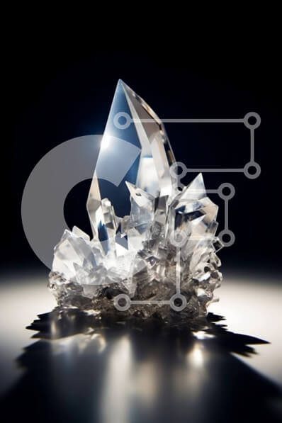 Intra Συλλεκτικό Ξύλινο Παζλ Plywood  4mm - Clear Faceted Crystal σε Mysterious Black Surface Σε Ξύλινο Κουτί - Διαστάσεις: 10x10 cm – 25 κομμάτια