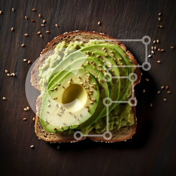 Σετ των 2 Intra Συλλεκτικό Ξύλινο Παζλ Plywood  4mm - Υγιεινό και νόστιμο τοστ αβοκάντο με σουσάμι Σε Ξύλινο Κουτί - Διαστάσεις: 10x10 cm – 25 κομμάτια