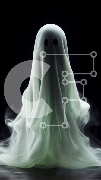 Intra Συλλεκτικό Ξύλινο Παζλ Plywood  4mm - Πλωτό στολίδι λευκό φάντασμα Σε Ξύλινο Κουτί - Διαστάσεις Puzzle: 10x10 cm – 25 κομμάτια