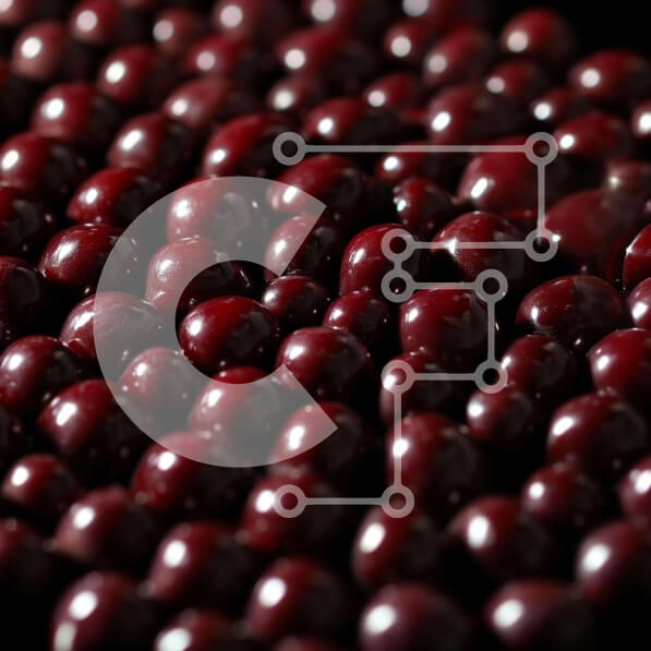 Σετ των 2 Intra Συλλεκτικό Ξύλινο Παζλ Plywood  4mm - Κοντινό πλάνο κόκκινων μπάλων και κερασιών Σε Ξύλινο Κουτί - Διαστάσεις: 10x10 cm – 25 κομμάτια