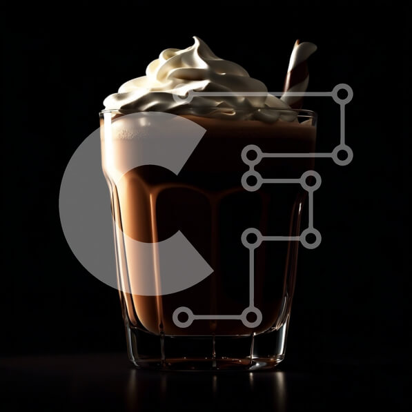 Σετ των 2 Intra Συλλεκτικό Ξύλινο Παζλ Plywood  4mm - Δελεαστική εικόνα ενός Milkshake σοκολάτας με σαντιγί Σε Ξύλινο Κουτί - Διαστάσεις: 10x10 cm – 25 κομμάτια