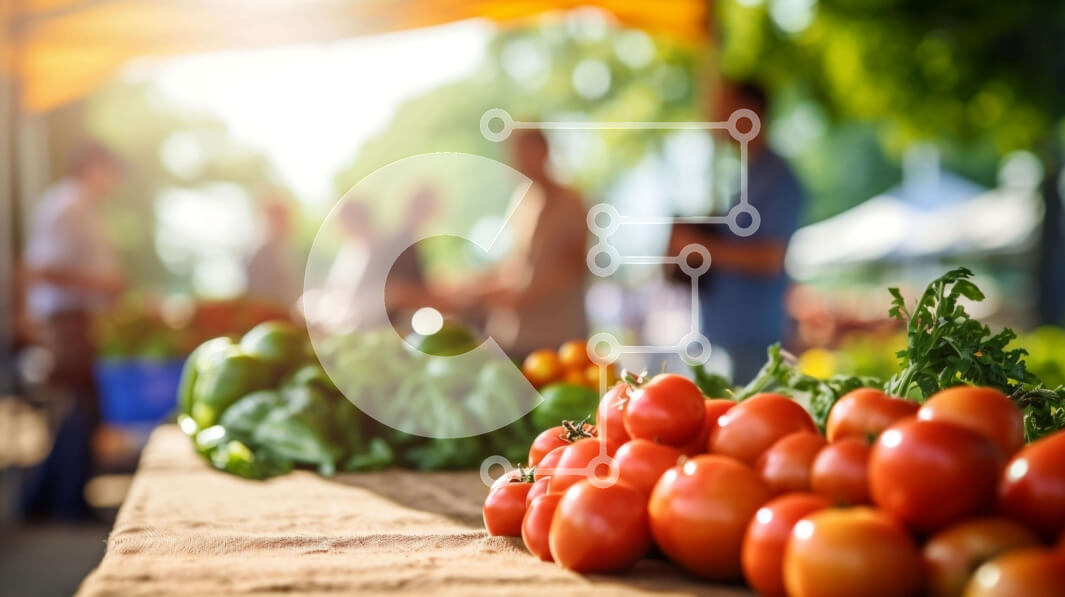 Σετ των 2 Intra Συλλεκτικό Ξύλινο Παζλ Plywood  4mm - Φρέσκα προϊόντα σε μια υπαίθρια αγορά Σε Ξύλινο Κουτί - Διαστάσεις: 10x10 cm – 25 κομμάτια