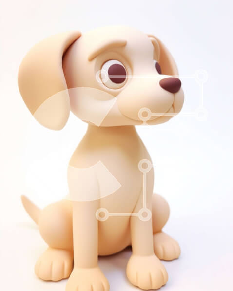 Intra Συλλεκτικό Ξύλινο Παζλ Plywood  4mm - Τρισδιάστατο ειδώλιο σκύλου που κάθεται και κοιτάζει ψηλά στην κάμερα Σε Ξύλινο Κουτί - Διαστάσεις: 10x10 cm – 25 κομμάτια