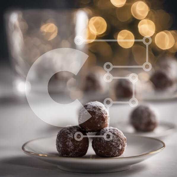 Σετ των 2 Intra Συλλεκτικό Ξύλινο Παζλ Plywood  4mm - Νόστιμο επιδόρπιο σοκολάτας σε ένα εορταστικό πιάτο Σε Ξύλινο Κουτί - Διαστάσεις: 10x10 cm – 25 κομμάτια