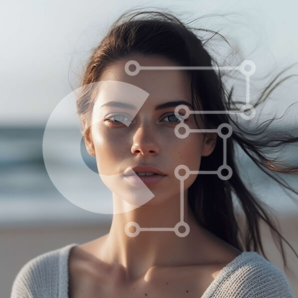 Intra Συλλεκτικό Ξύλινο Παζλ Plywood  4mm - Συλλογισμένη γυναίκα στην παραλία με συννεφιασμένο ουρανό Σε Ξύλινο Κουτί - Διαστάσεις: 10x10 cm – 25 κομμάτια