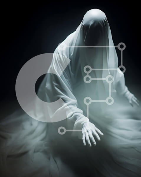 Intra Συλλεκτικό Ξύλινο Παζλ Plywood  4mm - Ghostly Figure Reaching Out - Puzzle με Θέμα Abstract Art Σε Ξύλινο Κουτί - Διαστάσεις Puzzle: 10x10 cm – 25 κομμάτια