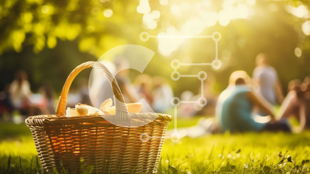 Intra Συλλεκτικό Ξύλινο Παζλ Plywood  4mm - Υπαίθριο πικνίκ με φίλους Σε Ξύλινο Κουτί - Διαστάσεις Puzzle: 10x10 cm – 25 κομμάτια