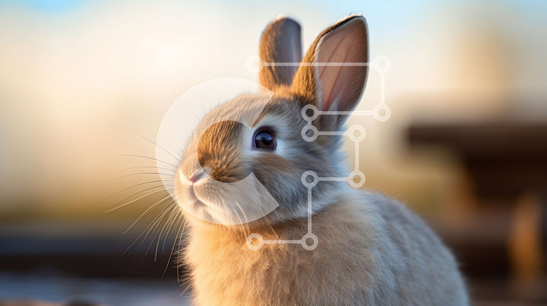 Intra Συλλεκτικό Ξύλινο Παζλ Plywood  4mm - Αξιολάτρευτη εικόνα ενός καφέ κουνελιού σε μια ξύλινη επιφάνεια Σε Ξύλινο Κουτί - Διαστάσεις: 10x10 cm – 25 κομμάτια