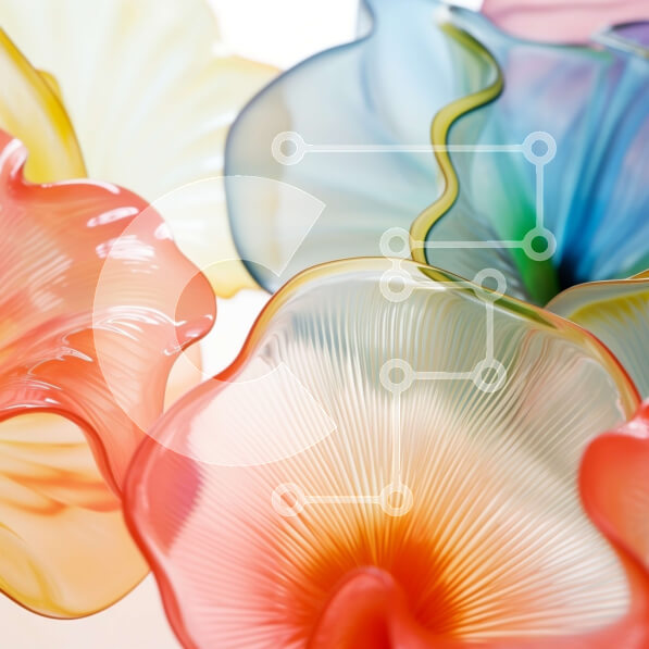 Intra Συλλεκτικό Ξύλινο Παζλ Plywood  4mm - Πολύχρωμα λουλούδια από γυαλί Σε Ξύλινο Κουτί - Διαστάσεις: 10x10 cm – 25 κομμάτια